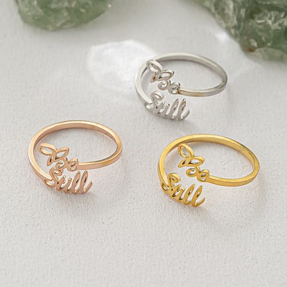 304 из нержавеющей стали манжеты кольца, со словом будь спокоен, ионное покрытие (ip)