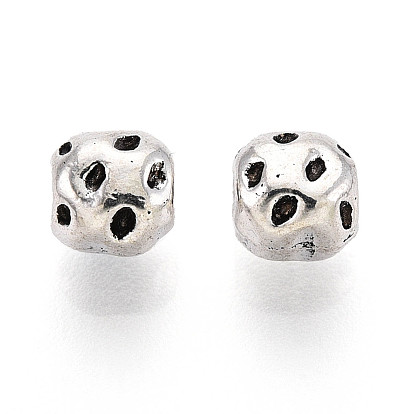 Сплавочные овальные бусины тибетского стиля , круглые