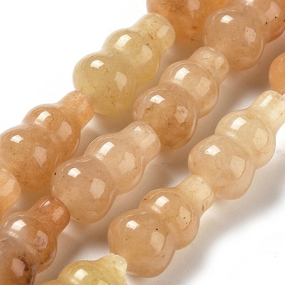 Naturelles rouge aventurine perles brins, gourde