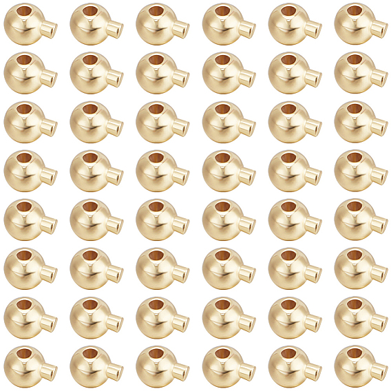 100 шт. латунные обжимные бусины, долговечный, круглые