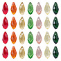 140Pcs 7 Colors Glass Beads, Top Drilled Beads, Faceted, Teardrop