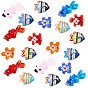 20pcs handgemachte Lampwork Perlen, Fisch, Mischarten