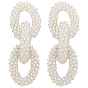2Pcs Resin Imitation Pear Beaded Connector Charms, Rings