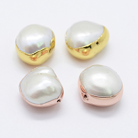 Culture des perles perles d'eau douce naturelles, bord plaqué, pomme de terre