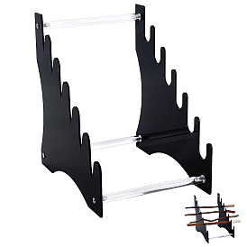 6 Supports d'exposition pour épées en acrylique à plusieurs niveaux, support d'épée katana