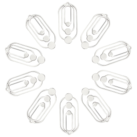 10 шт. 201 подвески из нержавеющей стали, лазерная резка, полый, многослойное колье в форме овала