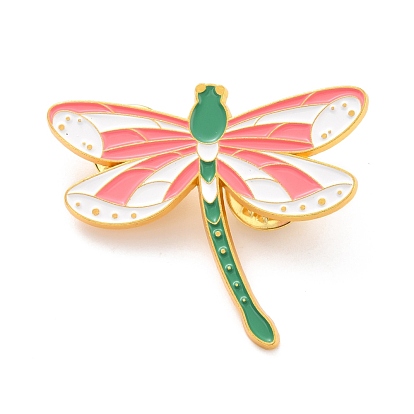 Dragonfly Enamel Pin, Exquisite Animal Alloy Enamel Brooch for Backpack Clothes, Golden