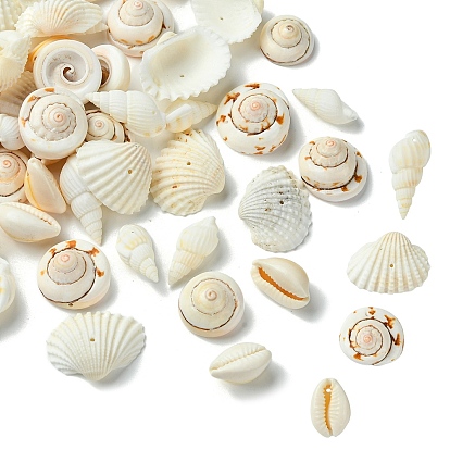 48 шт. 4 стильные бусины из натуральных ракушек, разнообразные