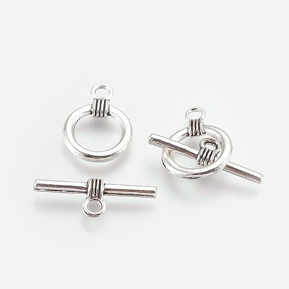 Застежка тоггл из сплава, долговечный, Кольцо: 20x15x2 mm, отверстие : 2.5 мм, бар: 26x9x3 mm, отверстие : 3 мм