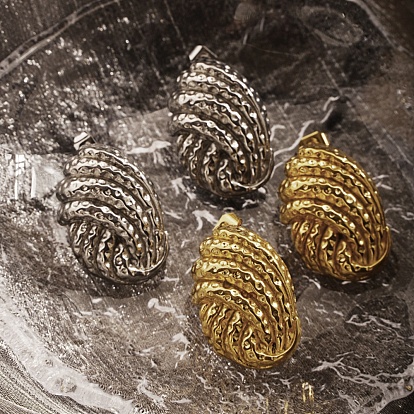 304 серьги в форме ракушки из нержавеющей стали для женщин