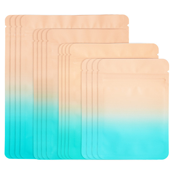 100 шт. 4 стили пакеты с застежкой-молнией для животных, прямоугольные, градиент цвета