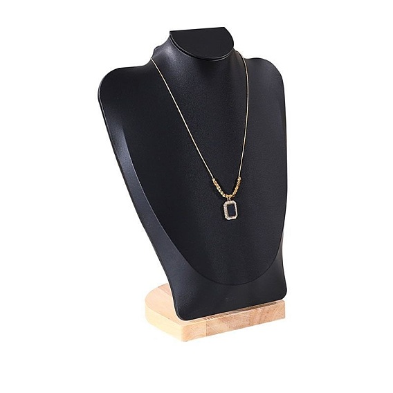 Подставки для ожерелий из искусственной кожи в форме бюста, с дерева базы, для ожерелья