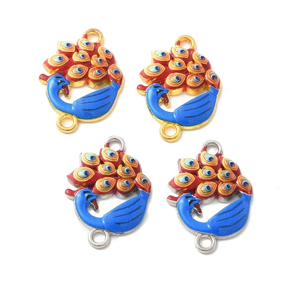 Сплав королевский синий эмаль соединительные подвески, павлин ссылки