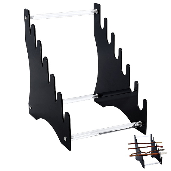 6 Supports d'exposition pour épées en acrylique à plusieurs niveaux, support d'épée katana