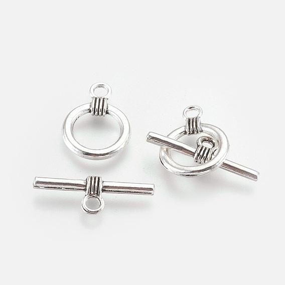 Застежка тоггл из сплава, долговечный, Кольцо: 20x15x2 mm, отверстие : 2.5 мм, бар: 26x9x3 mm, отверстие : 3 мм