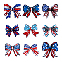 9Pcs Polyester Embroidery Sew on Ornament Accessories, Bowknot