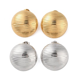 304 Stainless Steel Earrings, Round