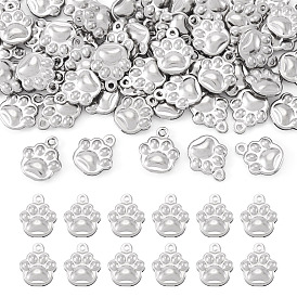 60 шт. 304 подвески из нержавеющей стали. Подвеска в виде отпечатка лапы.