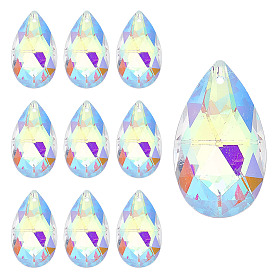 10 шт. Стеклянные подвески, слеза, граненые
