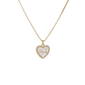 Love Heart Pendant Necklace for Mother's Day - MAMA Letter Jewelry Gift