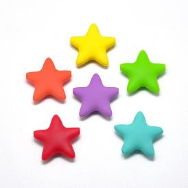 Food Grade Eco-Friendly Silicone Focal Beads, Star