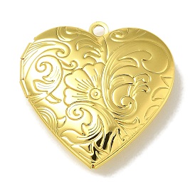 Подвески латуни медальон, фоторамка-очарование, долговечный, без свинца и без кадмия, сердце
