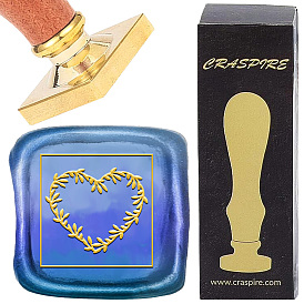 Наборы штампов для скрапбукинга своими руками, 1золотой цвет поликарбоната, латунная восковая печать, головка штампа с ручкой из поликарбоната