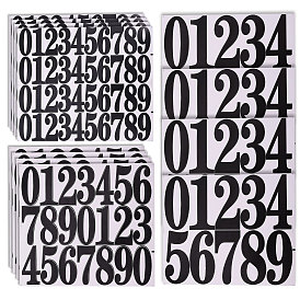 12 листы 3 стили ПВХ номер самоклеящиеся декоративные наклейки, водонепроницаемый номер почтового ящика 0~9 наклейки для помещений, открытый
