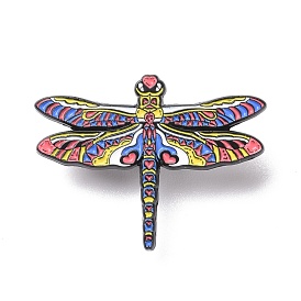 Dragonfly Enamel Pin, Animal Alloy Badge for Backpack Clothes, Electrophoresis Black