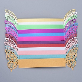 Butterfly Paper Napkin Rings, for Weddings Party Serviette Table Decoration