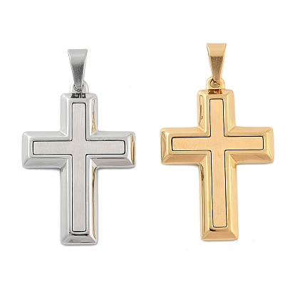 304 подвески из нержавеющей стали, крестик, вакуумные покрытия