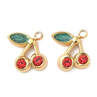 304 прелести нержавеющей стали, вишня, с эмалью и стразами