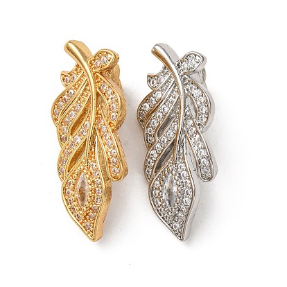 Латунные микро проложить кубического циркония Twister застежками, лист