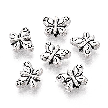 Сплавочные овальные бусины тибетского стиля , бабочка