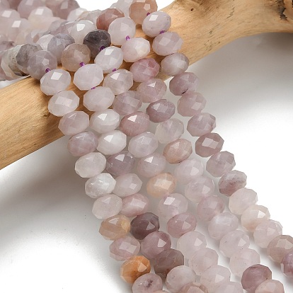 Природного кварца нитей бисера, граненые, рондель