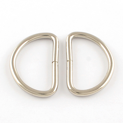 Iron D Rings, Buckle Clasps, For Webbing, Strapping Bags, Garment Accessories, 46x30x4mm