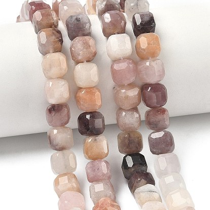 Природного кварца нитей бисера, граненый стол, вырезанный куб