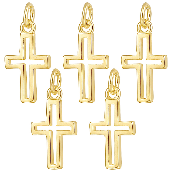 5piezas 925dijes de cruz de plata esterlina, con 1 hoja tela de gamuza de doble cara paño de pulido plateado
