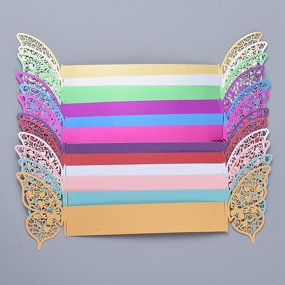 Butterfly Paper Napkin Rings, for Weddings Party Serviette Table Decoration