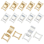 12шт. 2 цвета латунные застежки для часовых ремешков, без кадмия и без свинца, прямоугольные