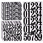 12 листы 3 стили ПВХ номер самоклеящиеся декоративные наклейки, водонепроницаемый номер почтового ящика 0~9 наклейки для помещений, открытый
