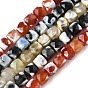 Природные пожары треск агат бисер нитей, граненые, кубические, окрашенная и подогревом