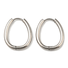 Boucles d'oreilles en acier inoxydable, 304 aiguille en acier inoxydable avec 201 anneau en acier inoxydable, larme