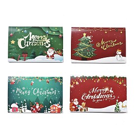 Paper Greeting Cards, Tent Card, Christmas Theme, Rectangle