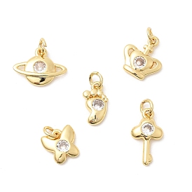 Латунные микро проложить кубического циркония прелести, долговечный, без свинца и без кадмия, стойки покрытие, с целью перехода в кольце, реальный 18 k позолоченный