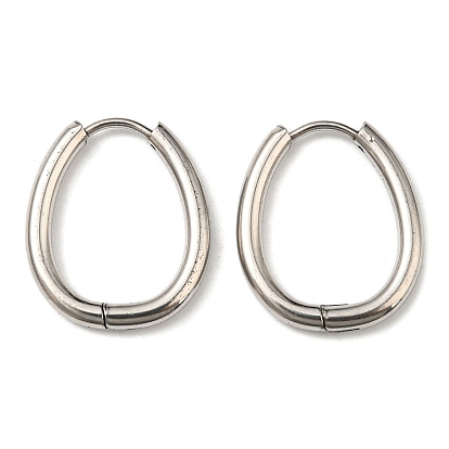 Boucles d'oreilles en acier inoxydable, 304 aiguille en acier inoxydable avec 201 anneau en acier inoxydable, larme