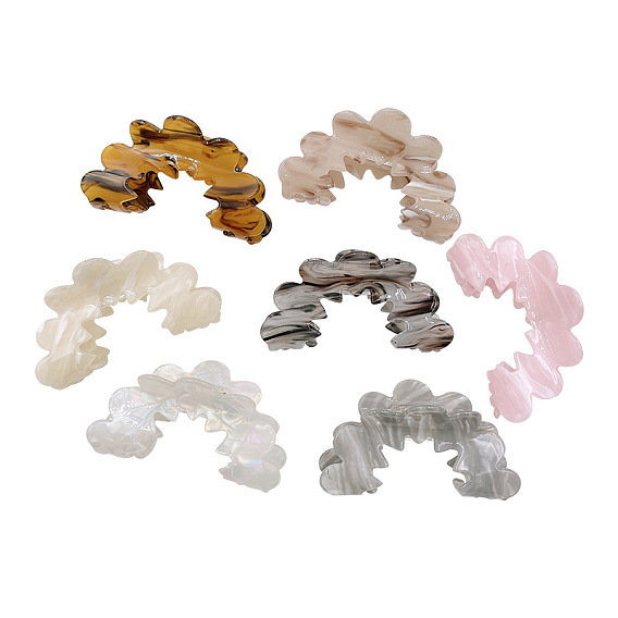 Hollow Wave Acrylic Large Claw Hair Clips, for Girls Women Thick Hair
