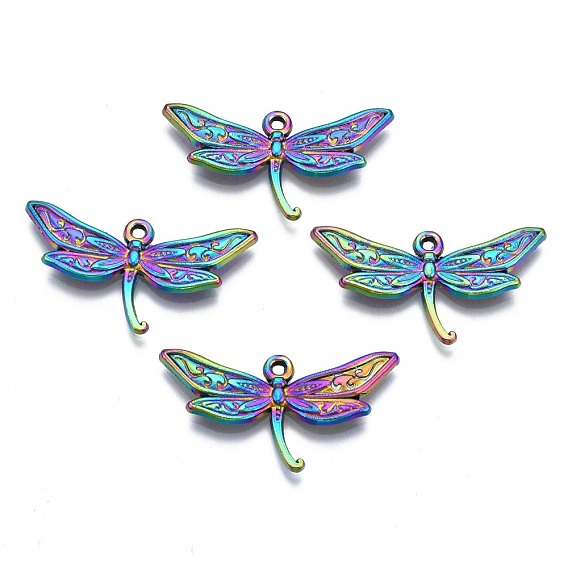 Подвески из сплава цвета радуги, без кадмия, без никеля и без свинца, стрекоза