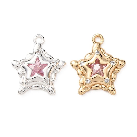 Латунь с кубическим цирконием подвеской, звезды прелести, красочный