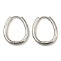 Stainless Steel Hoop Earrings, 304 Stainless Steel Needle with 201 Stainless Steel Ring, Teardrop